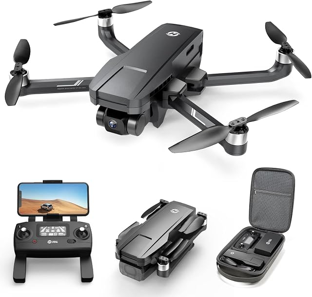 Holy Stone 2-Axis Gimbal GPS Drone with 4K EIS Camera for Adults Beginners, HS720G Foldable FPV RC Quadcopter with Brushless Motor, 5G WiFi Transmission, Optical Flow, Follow Me, Smart Return Home