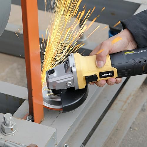 Miniatura 7 de Amoladora angular, amoladora angular con cable de 4.0 amperios y 4-12 pulgadas, 12000 RPM con muelas de rectificado y corte, disco de solapa y mango