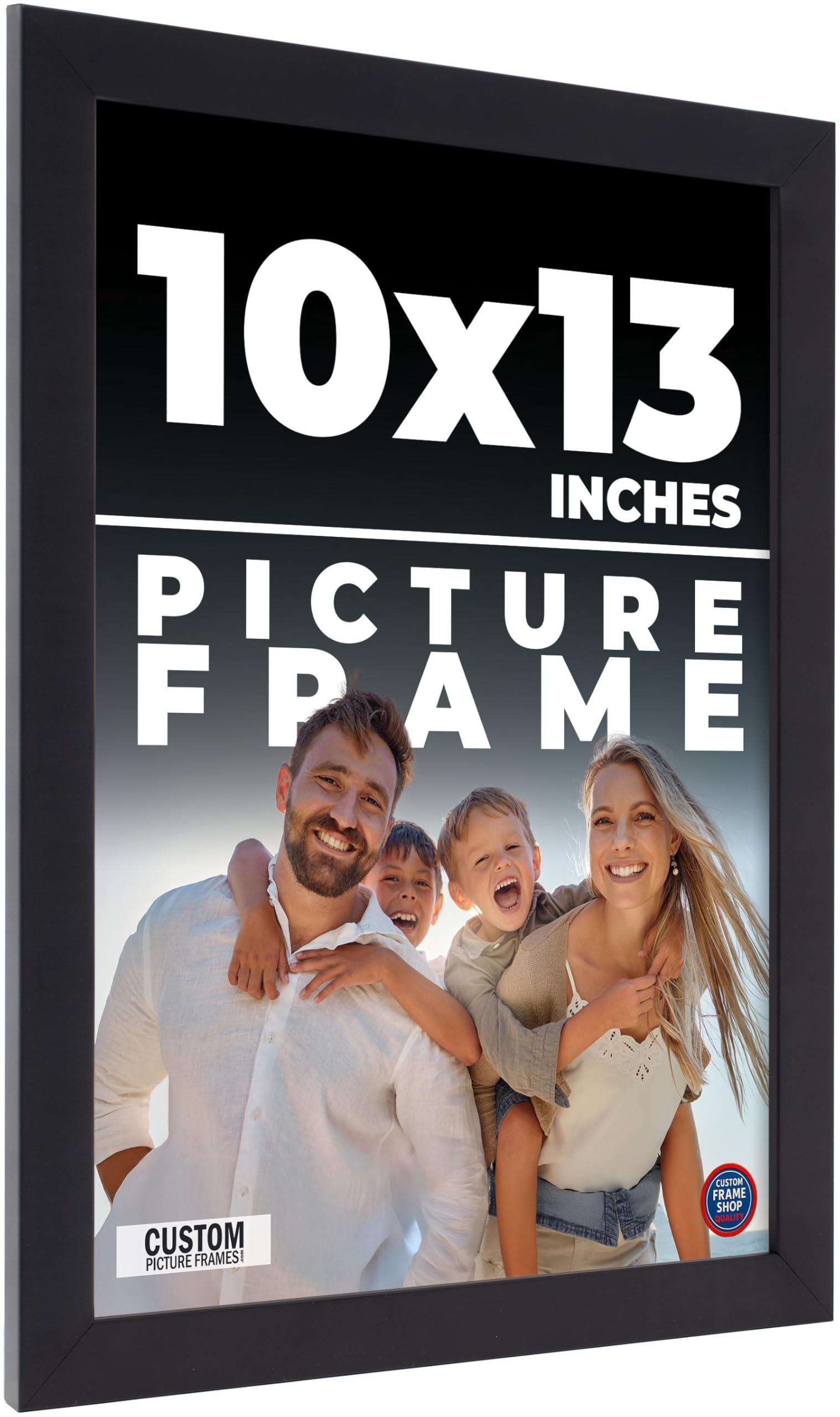 Amazon.com - 10x13 Frame Black Real Wood Picture Frame Width 0.75