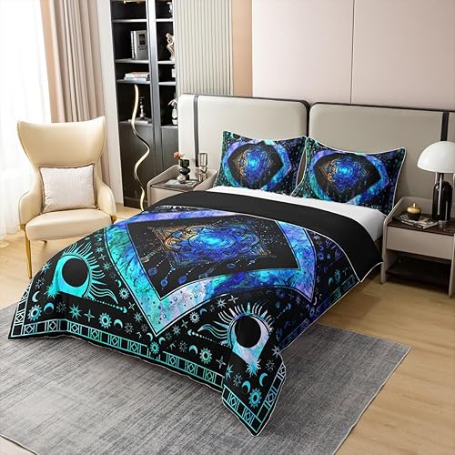 Miniatura 3 de Atrapasueños Bohemio Funda de Edredón 100% Algodón Tamaño Full Juego de Ropa de Cama Hippie Sol y Luna Funda de Consolador Exótica Bohemia Juegos de