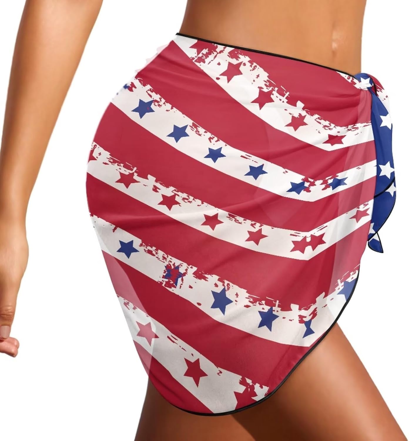 Sarong Coverups for Women Sheer Swimsuit Cover Ups Chiffon Wrap Sexy Short Skirt Beach Bikini Cover-Up Swimwear - Image 5