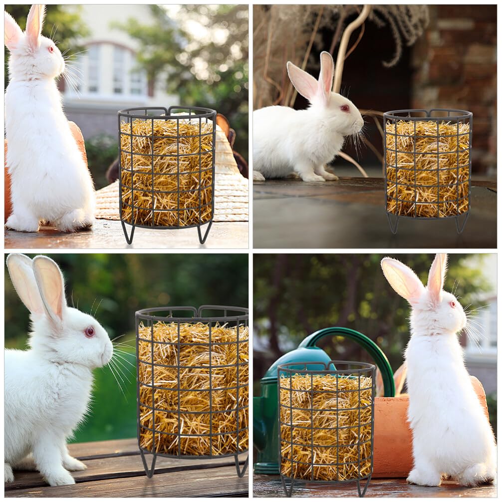 Happyyami 2stücke Metall Futterstation Für Kaninchen Und Meerschweinchen Praktischer Futterhalter Für Kleine Haustiere Einfach Zu Reinigen Und Langlebig Für Heu Und Snacks