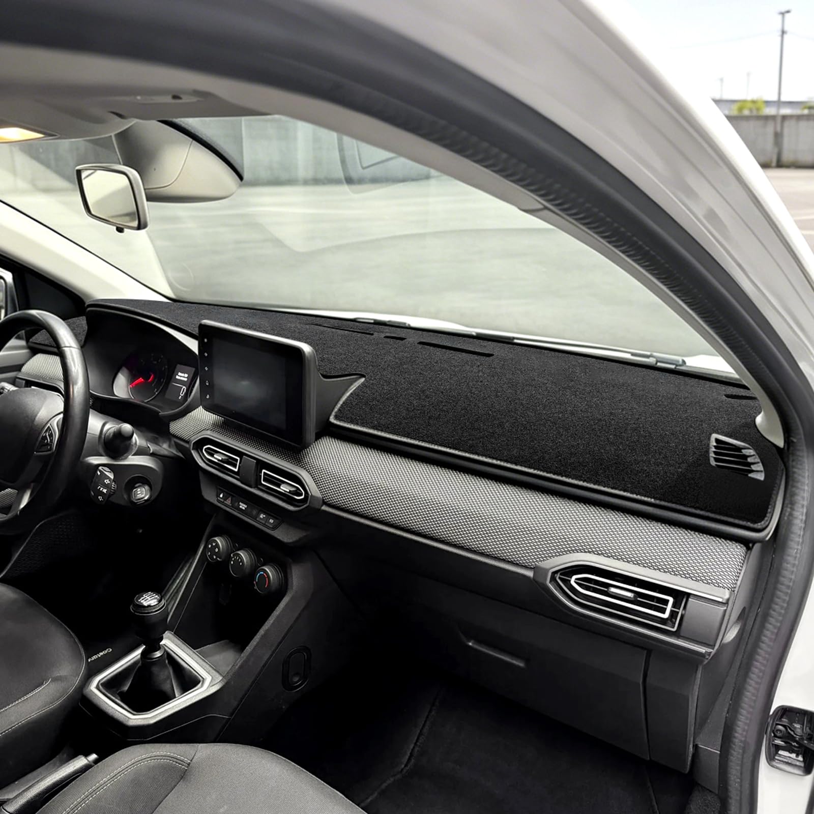 Protection Solaire pour Tableau de Bord de Voiture pour Dacia Sandro Jogger 2021-2026 Anti-Rayures Tapis antidérapant Accessoires intérieurs (Polyester)