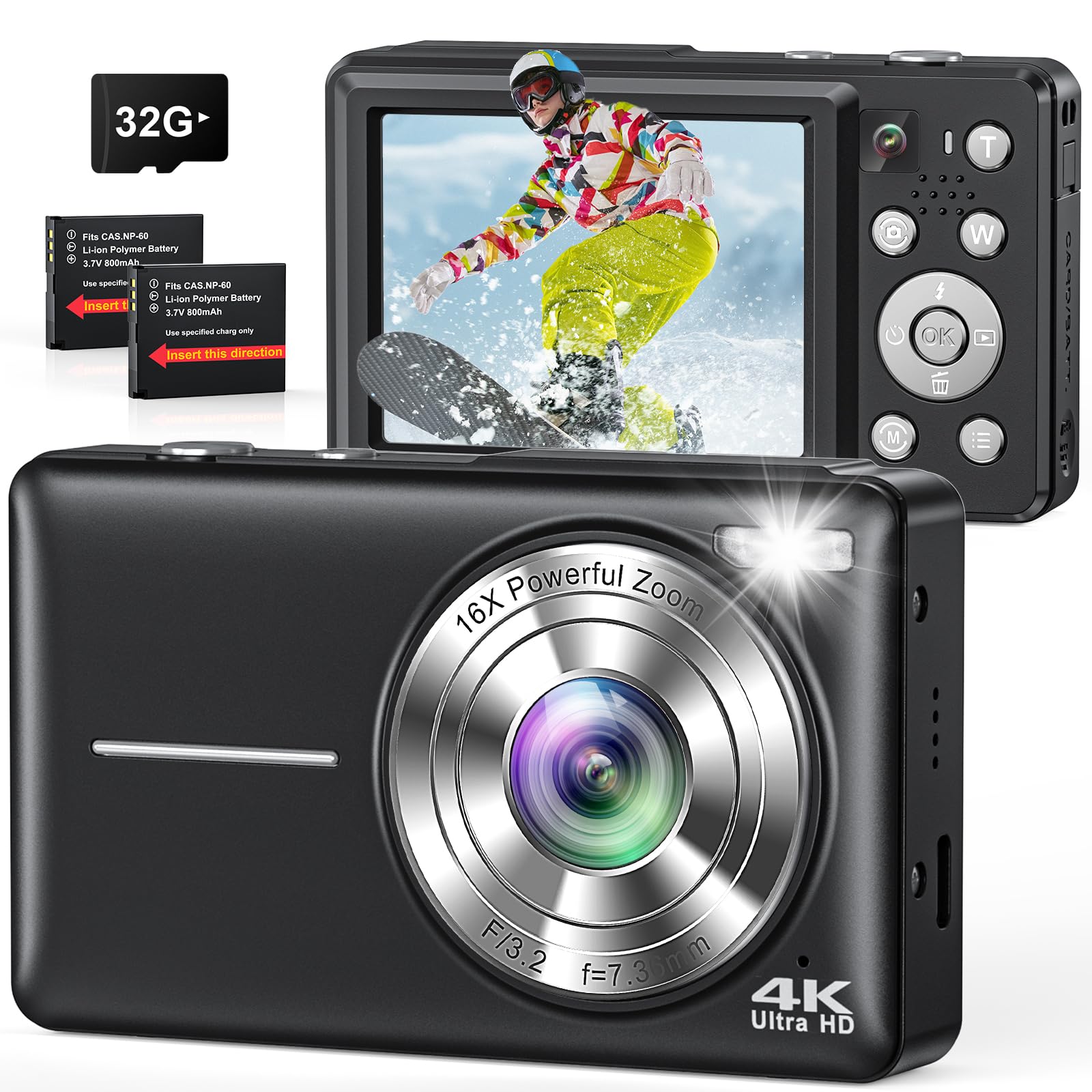 Camkory Digital Camera 4K