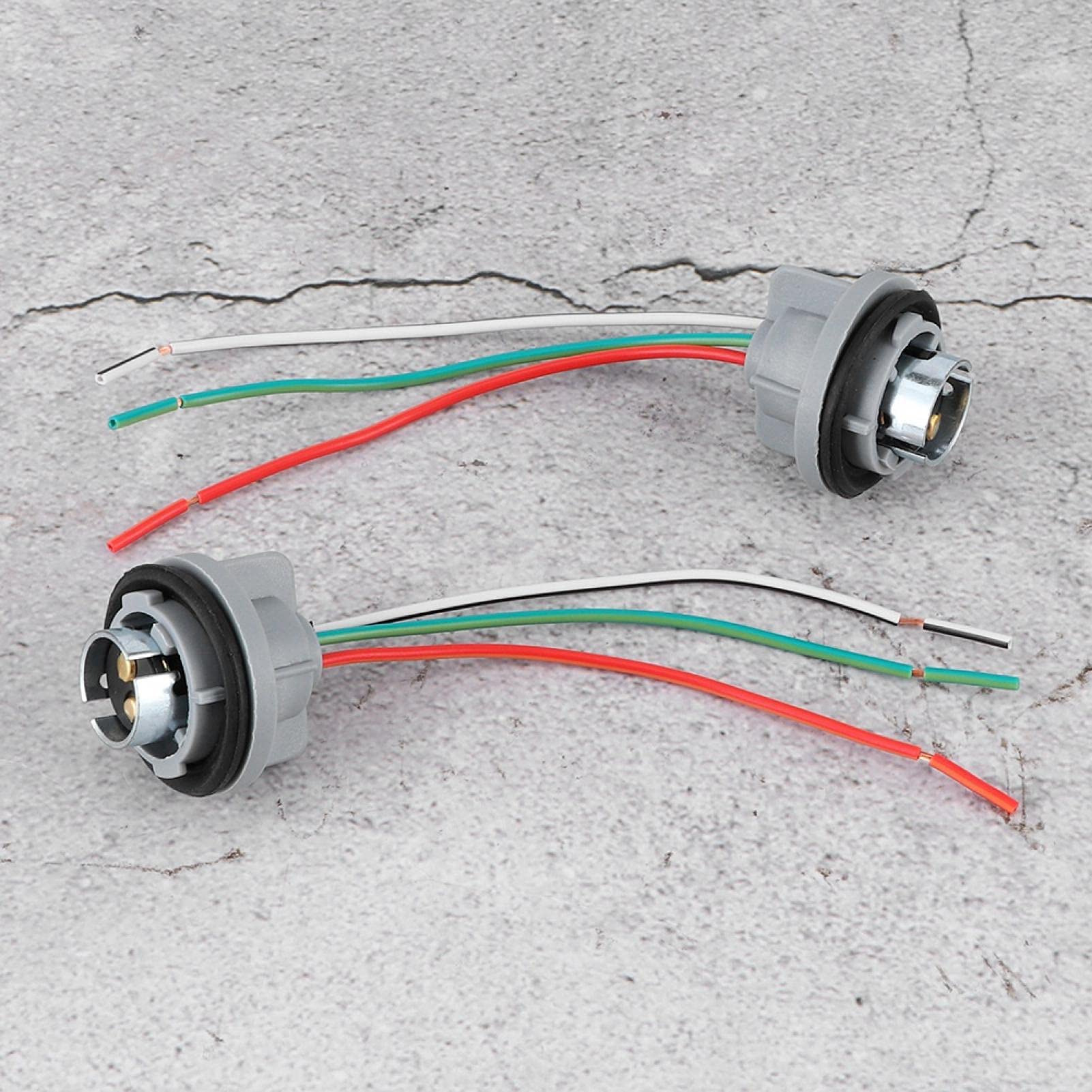 Connettore presa luce freno, 12V-24V BAY15D/1157 Base adattatore portalampada con nucleo in ferro Connettore presa cablaggio Spina per freno/stop/indicatore di direzione