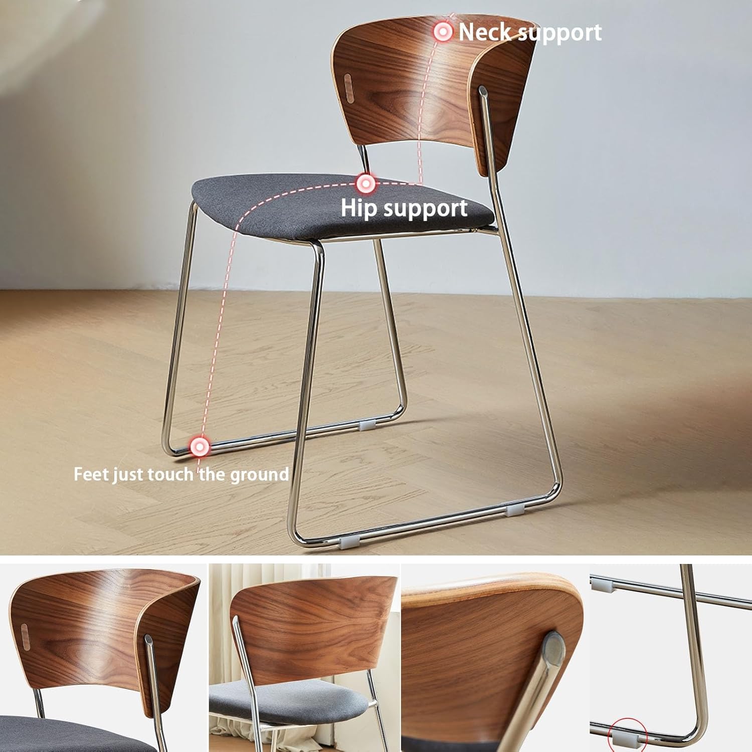 Office Reception Room Club Table and Chair Set, Coffee Table and Chair Set, Round Dining Table and 4 Chairs, Business Table and Chair Combination, for Reception Room, Living Room(31.5in/80cm