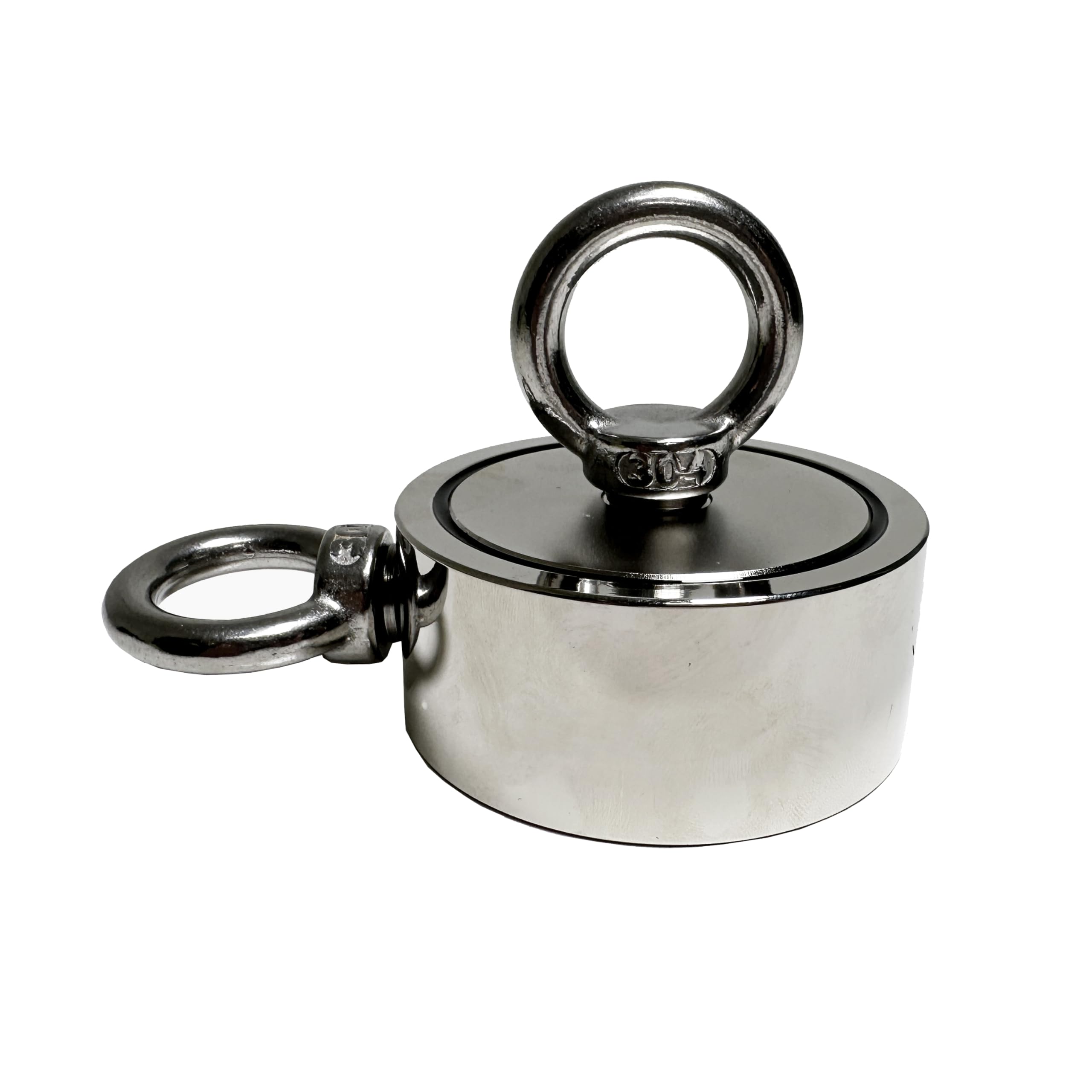 AIMANT NÉODYME BULLDOG DOUBLE FACE 800KG + CORDE RENFORCÉE 30M (8MM) + COLLE - Aimant Pêche Puissant - Pêche Magnétique