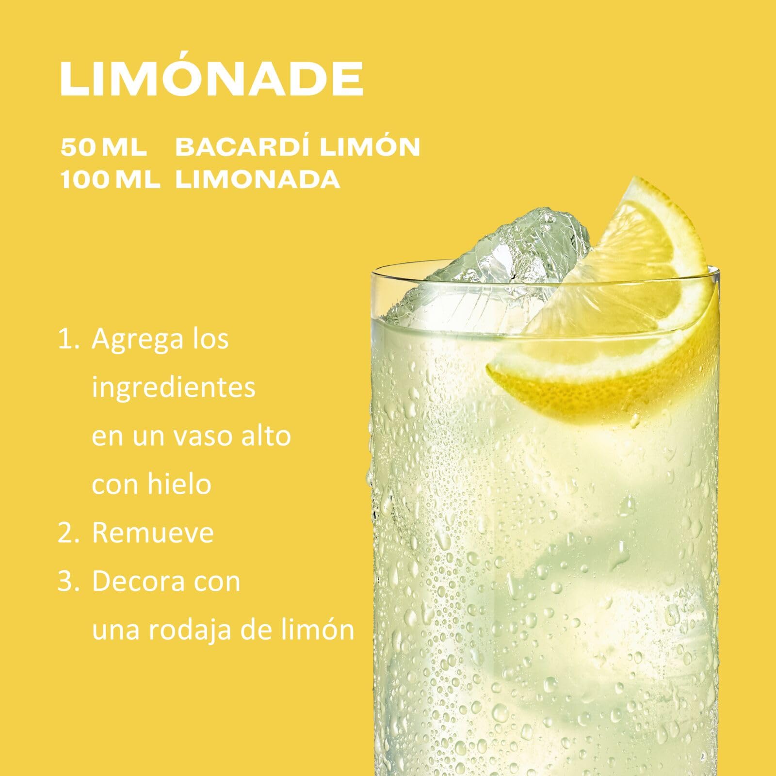 BACARDÍ Limón Ron Blanco Mezclado 27% 1 L