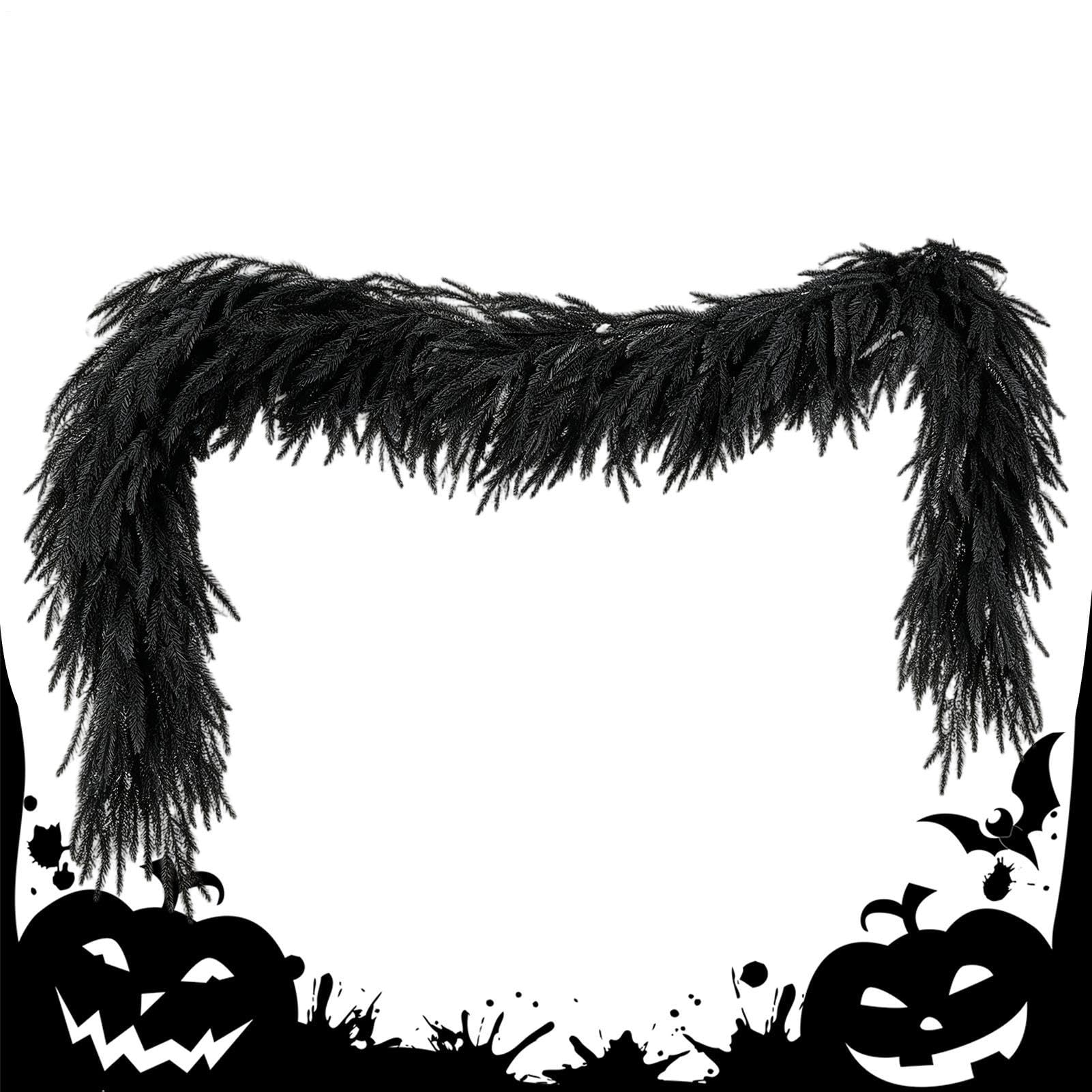 Czarna na Halloween, 1,8 m, sztuczna realistyczna dekoracja