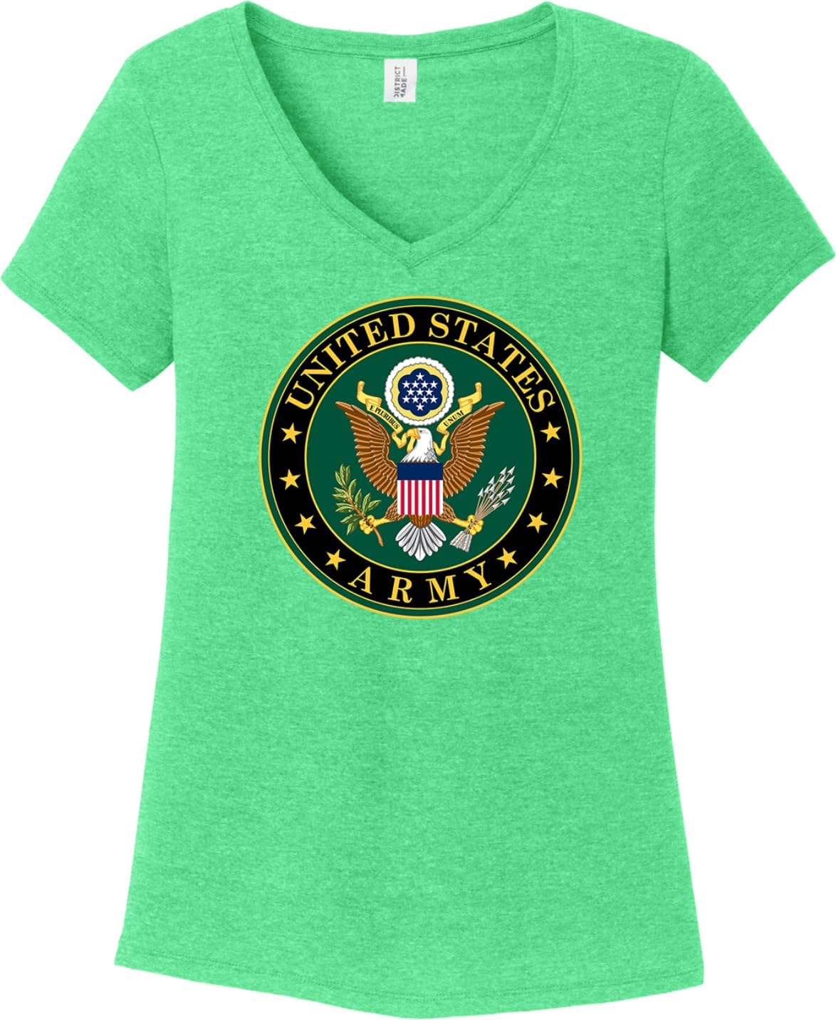 US Army Insignia Womens Tri Blend V-Neck T-Shirt