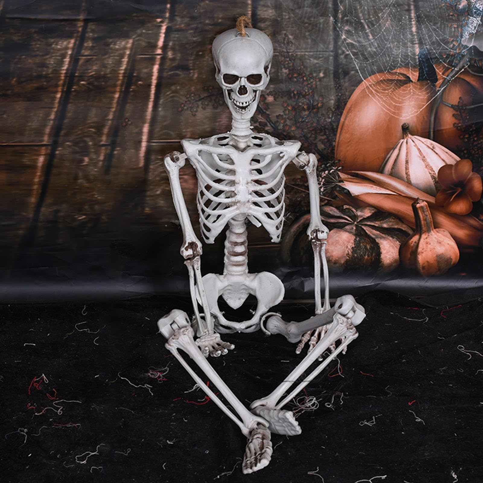 Figura Esqueleto Halloween Decoración Espeluznante de Tamaño Completo con