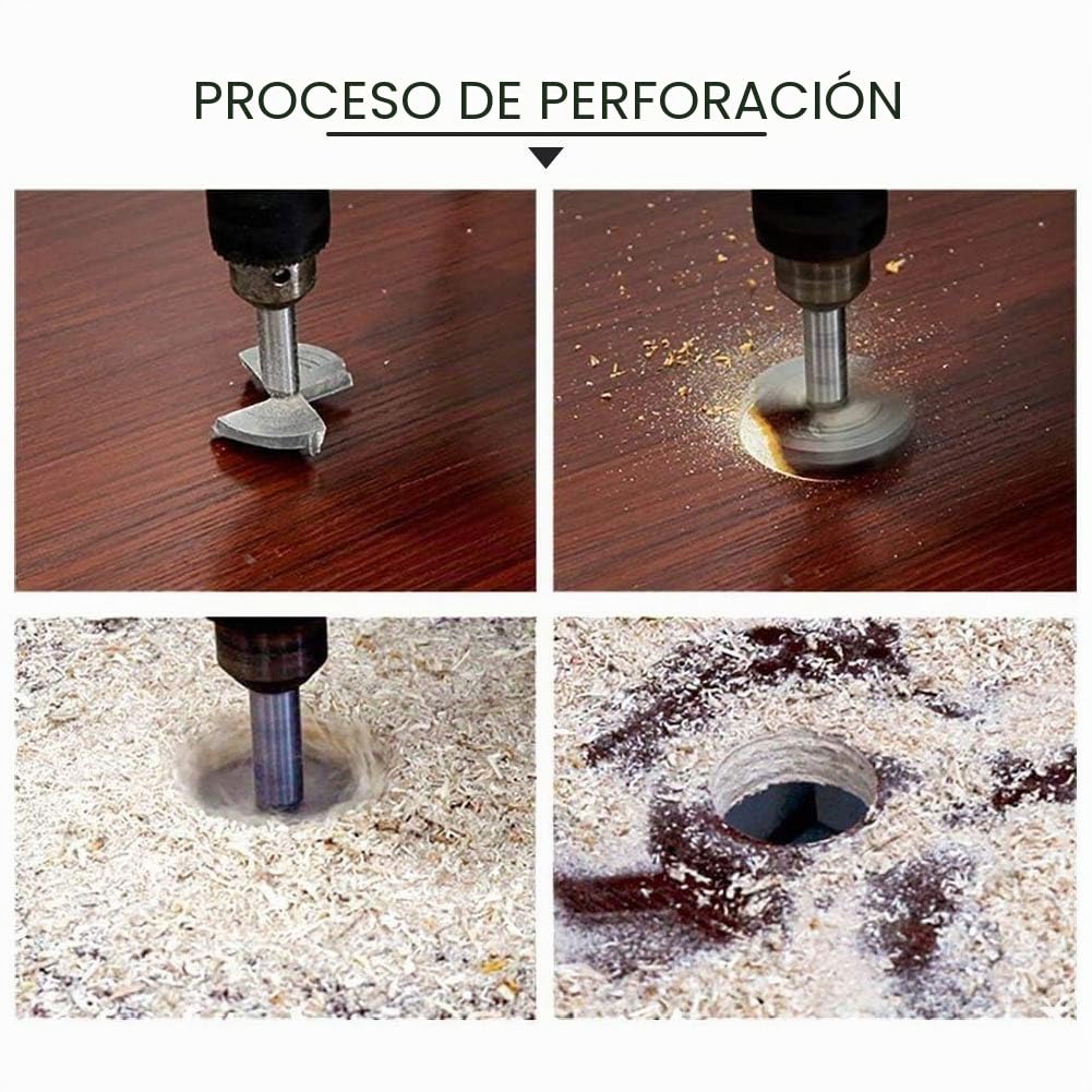 Flintronic Broca Forstner para Madera, Diámetro 50mm, Hole Saw Taladro, Acero al Tungsteno Titanium Recubierto, Corte Agujero en Carpintería, 1PCS