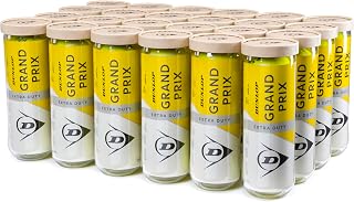 Dunlop Grand Prix Tennis Balls Case: 24 Cans (72 Balls) Regular & Extra Duty - ATP Endorsed Performance