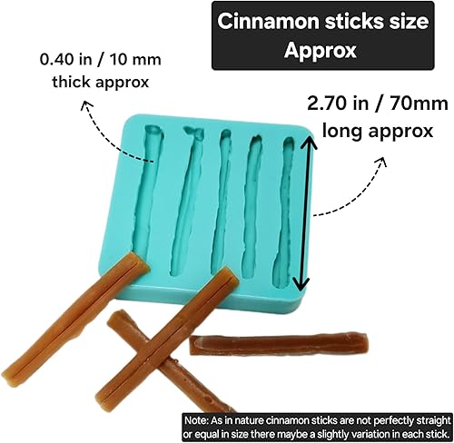 Miniatura 2 de Molde de silicona de canela 5 cavidades - Molde para hacer velas - Molde de resina - Molde de jabón Molde flexible de canela realista MS2006 (seguro