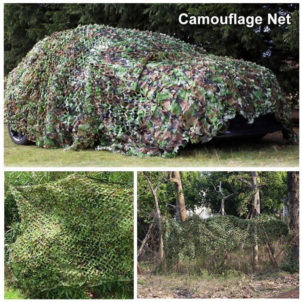 Red de Camuflaje Poliéster Oxford para Sombrilla Cámping Caza Decoración Abrigo Sombra de la Tienda Selva 4m x 5m