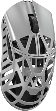 WLMOUSE Beast X Mini Pro Ultra-Light 34g Magnesium Gaming Mouse, PAW3950 HS Sensor, 8K Polling Rate, 30000 DPI,OM & TTC Switches, Customizable Side Panels.SilverOM Switch-Side Slits