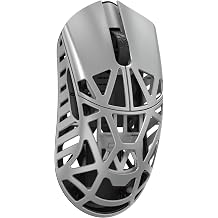 KEEBMONKEY WLMOUSE Beast X Mini Pro Ultra-Light 34g Magnesium Gaming Mouse, PAW3950 HS Sensor, 8K Polling Rate,3000 DPI,OM & TTC Switches, Customizable Side Panels. SilverOM Switch-Side Slits