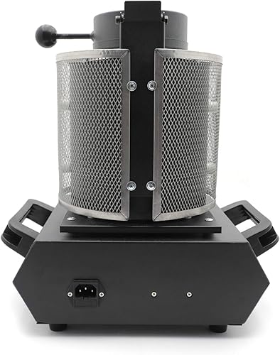 Miniatura 7 de HTTMT - Horno de fusión automático de 6.6 lbs Control digital 110V Plata Oro Cobre Aluminio 3000W 2100℉ Crisol de grafito [P/N: ET-TOOL005-BK]