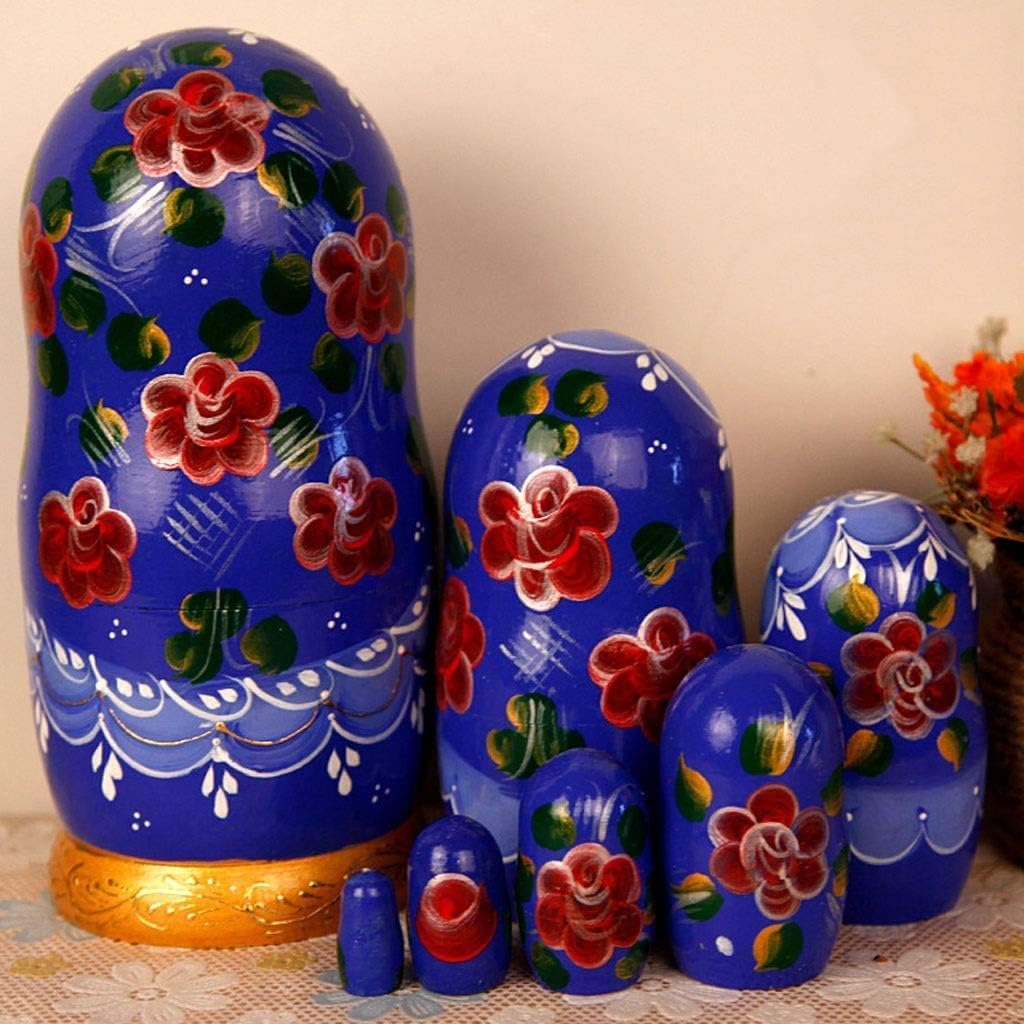 Russian Stacking Dolls, 7 Pcs Souvenir Matryoshka Home Decor Nesting Doll Hand Painted Russian Doll Wooden Stacking Doll Birthday Gift Matryoshka Crafts Home Decor