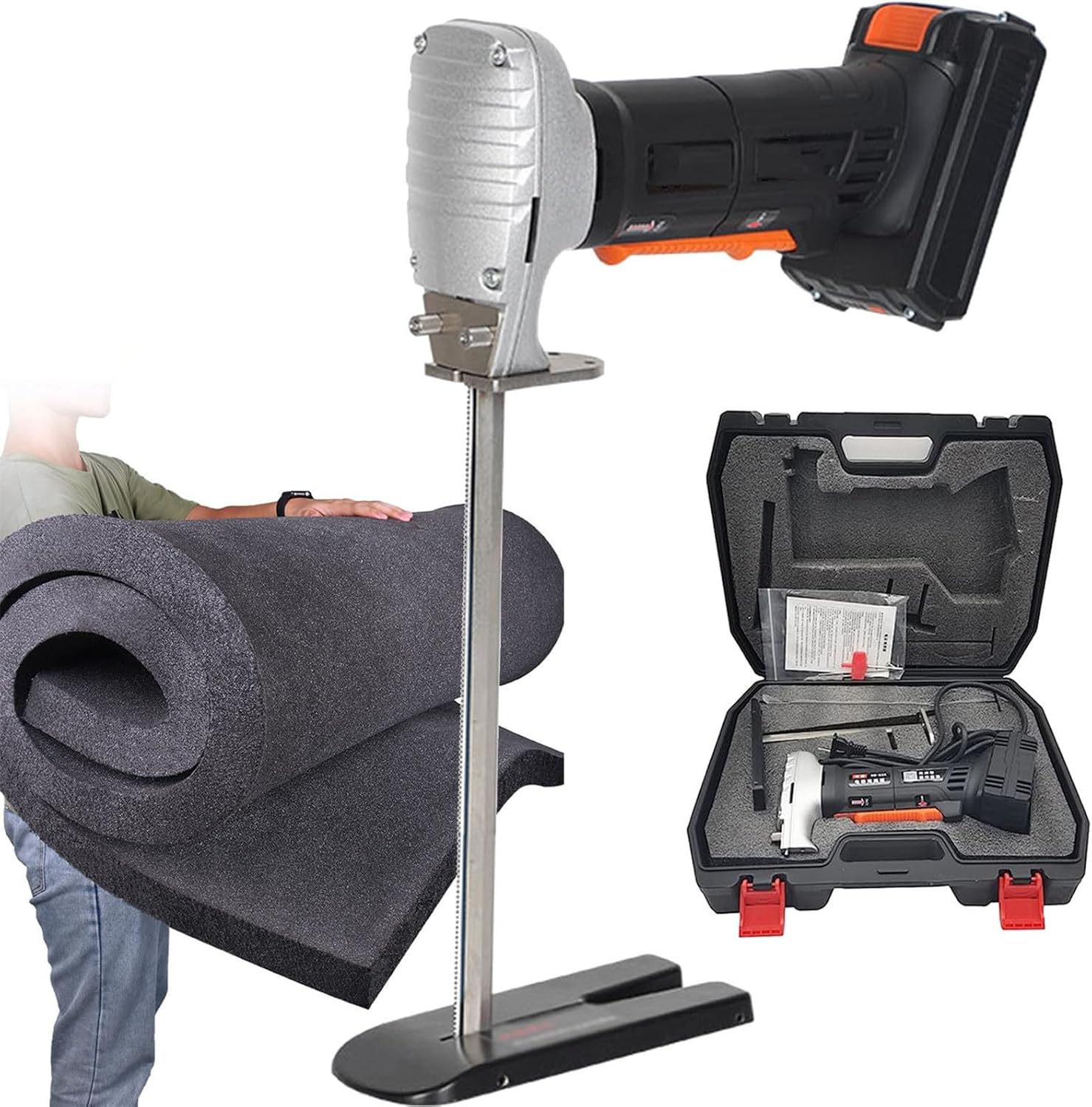 Foam Cutter, Electric Foam Rubber Cutting Tool, Reciprocating Saw for Cutting Foam Rubber, Upholstery Foam Cushion & Sponge