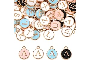 104-Piece Alphabet Charm Kit for Jewelry Making Magic