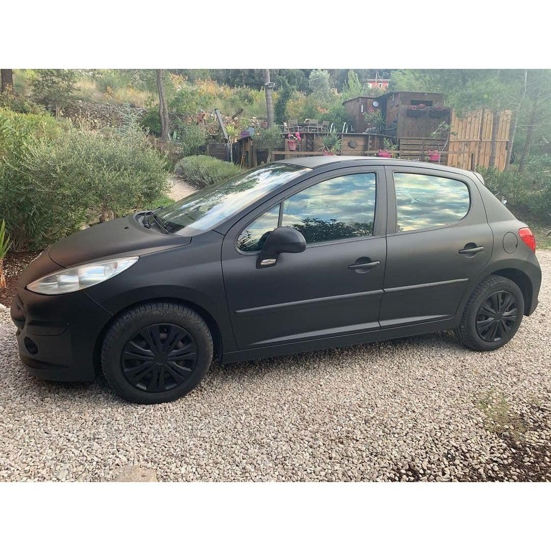 AutoFullCar Full Dip Flüssig-Vinylfarbenset, Format 4 Liter + elektrische Pistole, professionelles Finish und abnehmbar, einfache Anwendung, Autos, Motorräder (schwarz, urban)