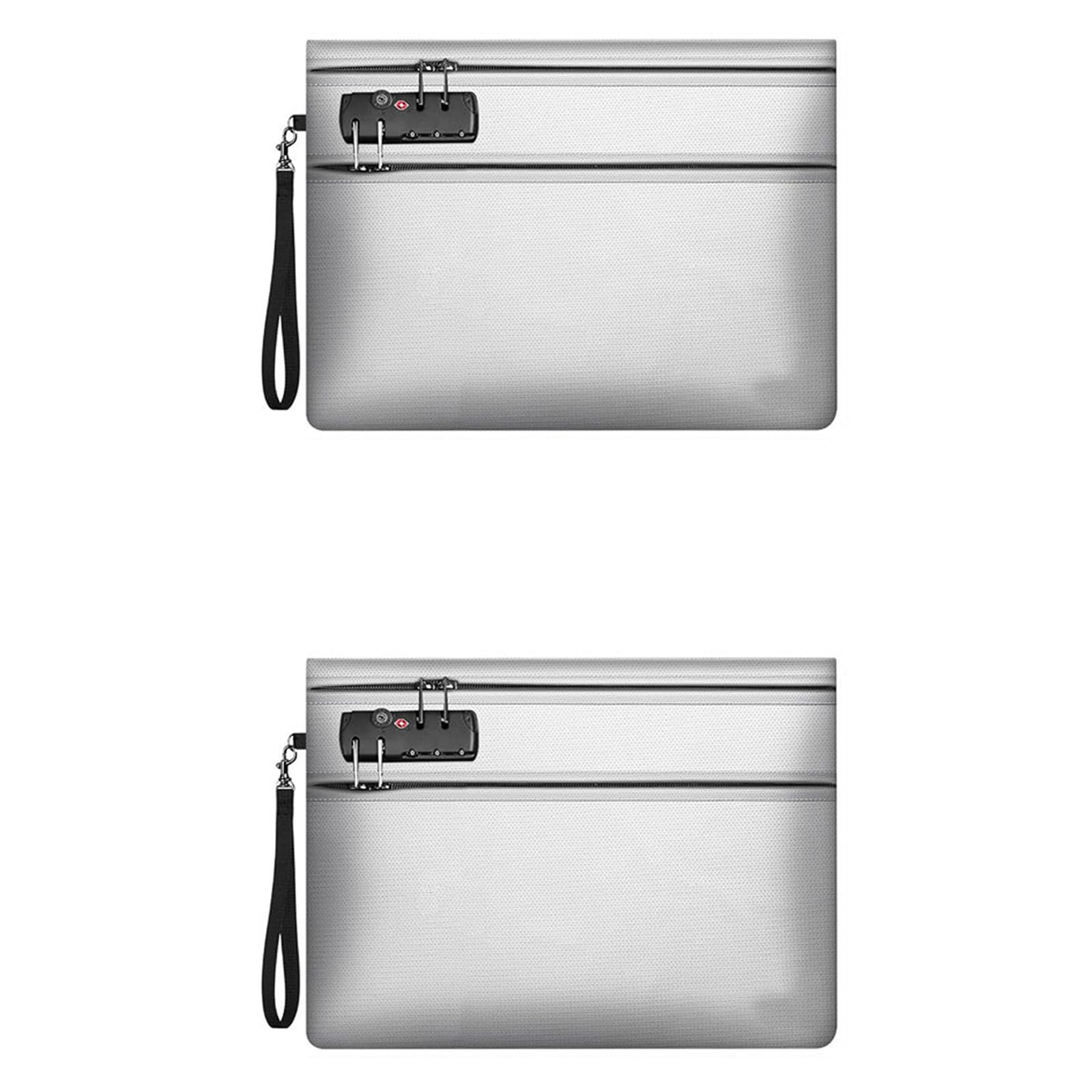 Custodia per archiviazione con cinturino da polso con chiusura con cerniera, custodia per documenti, borsa organizer piatta per viaggi a casa, custodia per documenti riservati, custodia