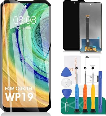 Oukitel WP19 6.8" Screen Replacement for Oukitel WP19 LCD Display Touch Screen Digitizer Replacement Assembly Repair Parts