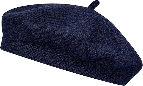 Sombrero de Boina Francesa,Sombrero Lana Clásico de Boina Mujer,Elegantes Gorros Vintage Boina,Sombrero Otoño Redondo Vintage,para accesorio, disfraz,Carnaval, Fiesta de Disfraces