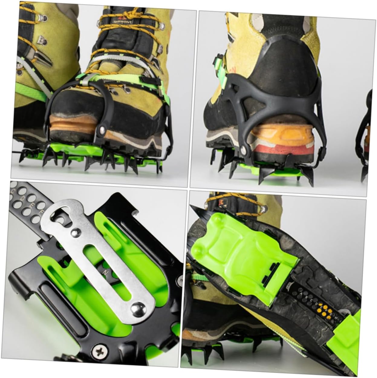 1pair Ice Cleats Non-Slip Toothed Crampons for Winter Hiking and Climbing Tooth Design Suitable for Boots and Shoes Cold-Resistant TPU Material