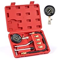 Vista 10 de Kit de probador de compresión de motor Orion Motor Tech, kit de probador de compresión de cilindro de 11 piezas con probador de bujía, medidor
