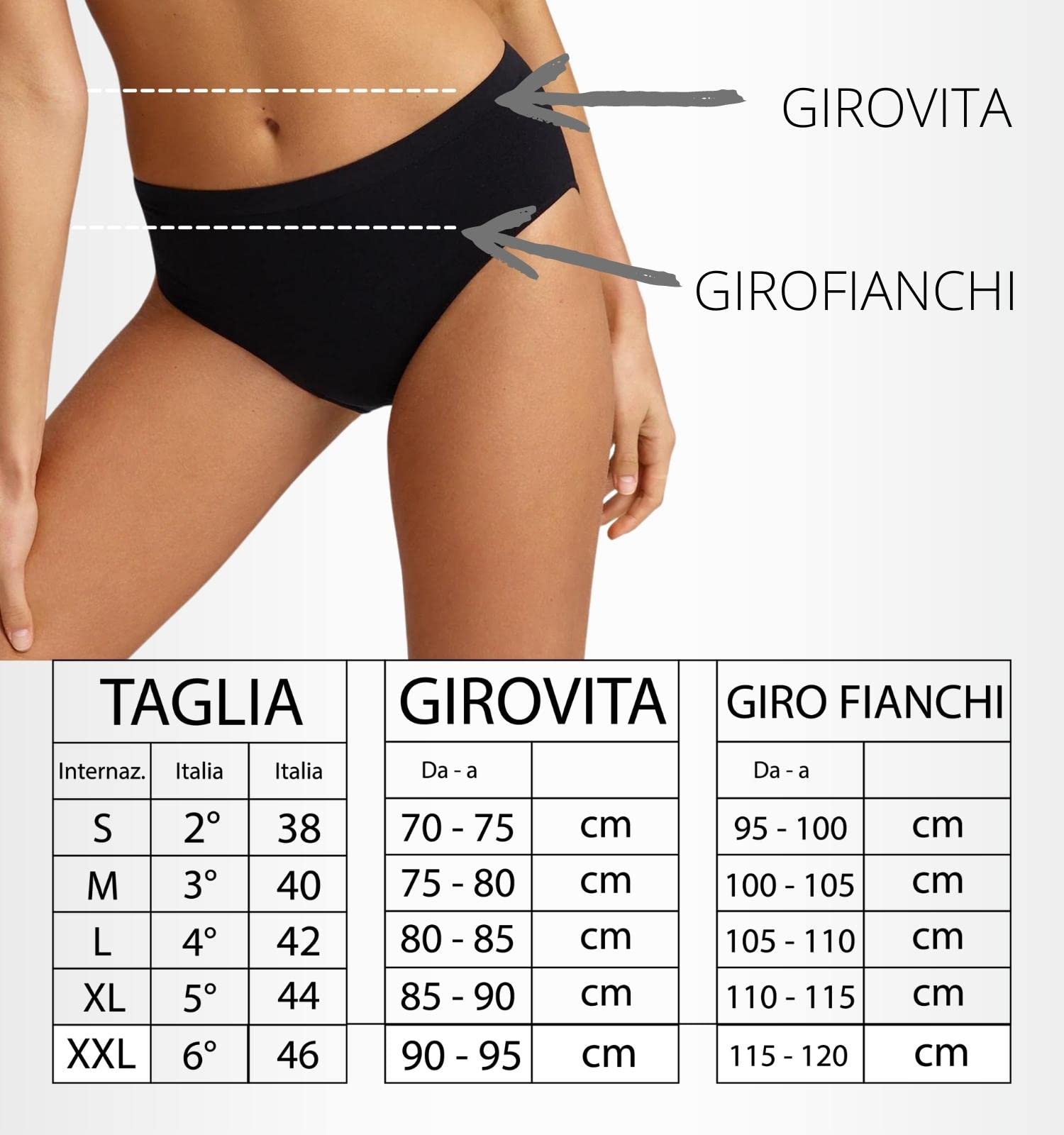 Intimitaly Set 6 Slip Donna Cotone Vita Alta Mutande Donna Cotone Midi Anallergiche Anatomiche