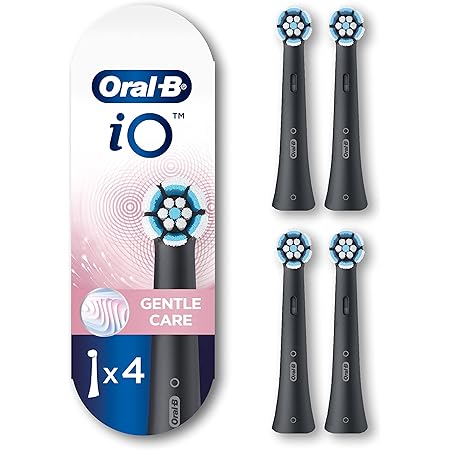 oral b io gentle care replacement brush heads black