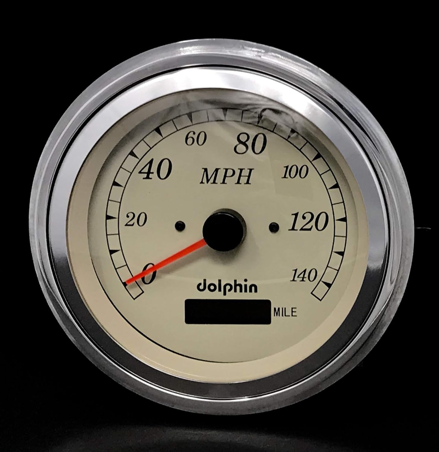 Dolphin Gauges 1947-1953 Chevy Truck 2 Gauge 3 3/8" Quad Style GPS Dash Cluster Panel Beige