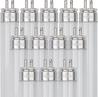 Sunlite 30252 F14T5/841 2-Foot T5 Linear Fluorescent Lamp, 14 Watts, 1200 Lumens, 4100K Cool White, Miniature G5 Bi-Pin Base, High Performance Straight Tube, 12 Pack
