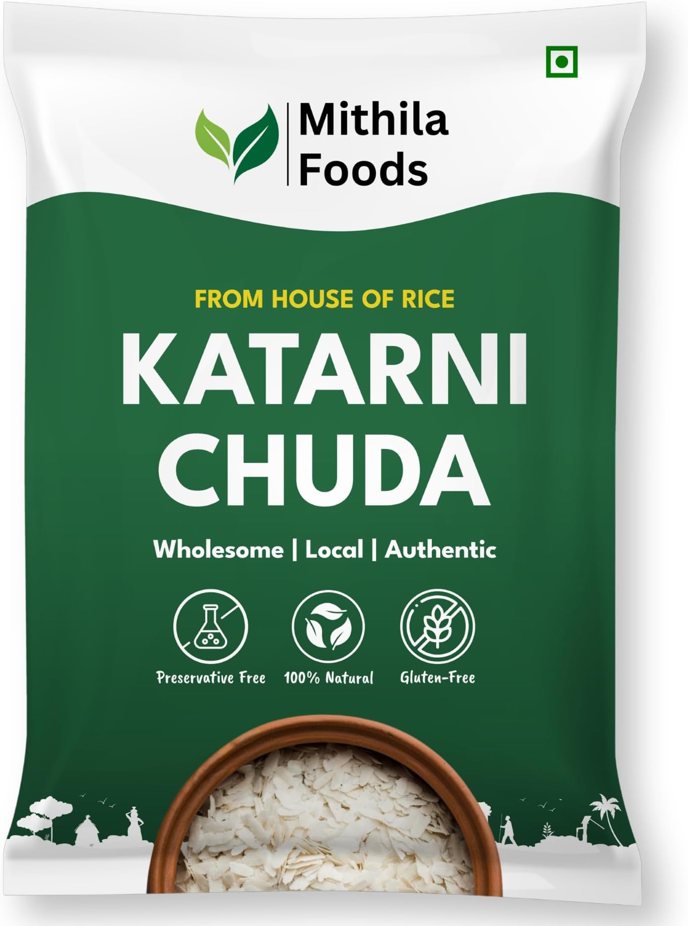 1 Kg Pure Bhagalpuri Katarni Chuda (Poha) | 100% Natural, Freshly Packed, Rich in Aroma & Taste | Dahi Chura, Chura Pulav | Authentic Traditional Cultural Flavor From Bihar