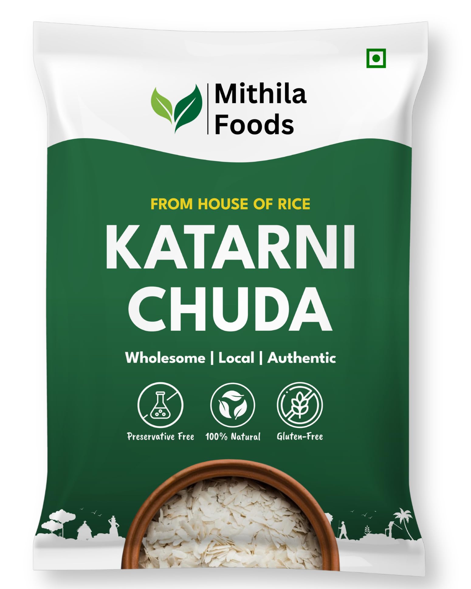 MITHILA FOODS 2 Kg Pure Bhagalpuri Katarni Chuda (Poha) | 100% Natural, Freshly Packed, Rich in Aroma & Taste | Dahi Chura, Chura Pulav | Authentic Traditional Cultural Flavor From Bihar