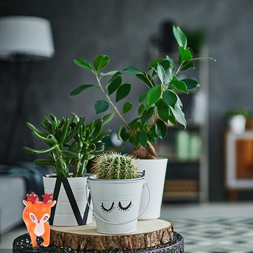 Miniatura 8 de Yardwe 4pcs Micro Paisaje Ornamento Bosque Animales Ciervos Familia Figuras Jardines de Hadas Animales Estatuas de Reno Cumpleaños Decoración Mini