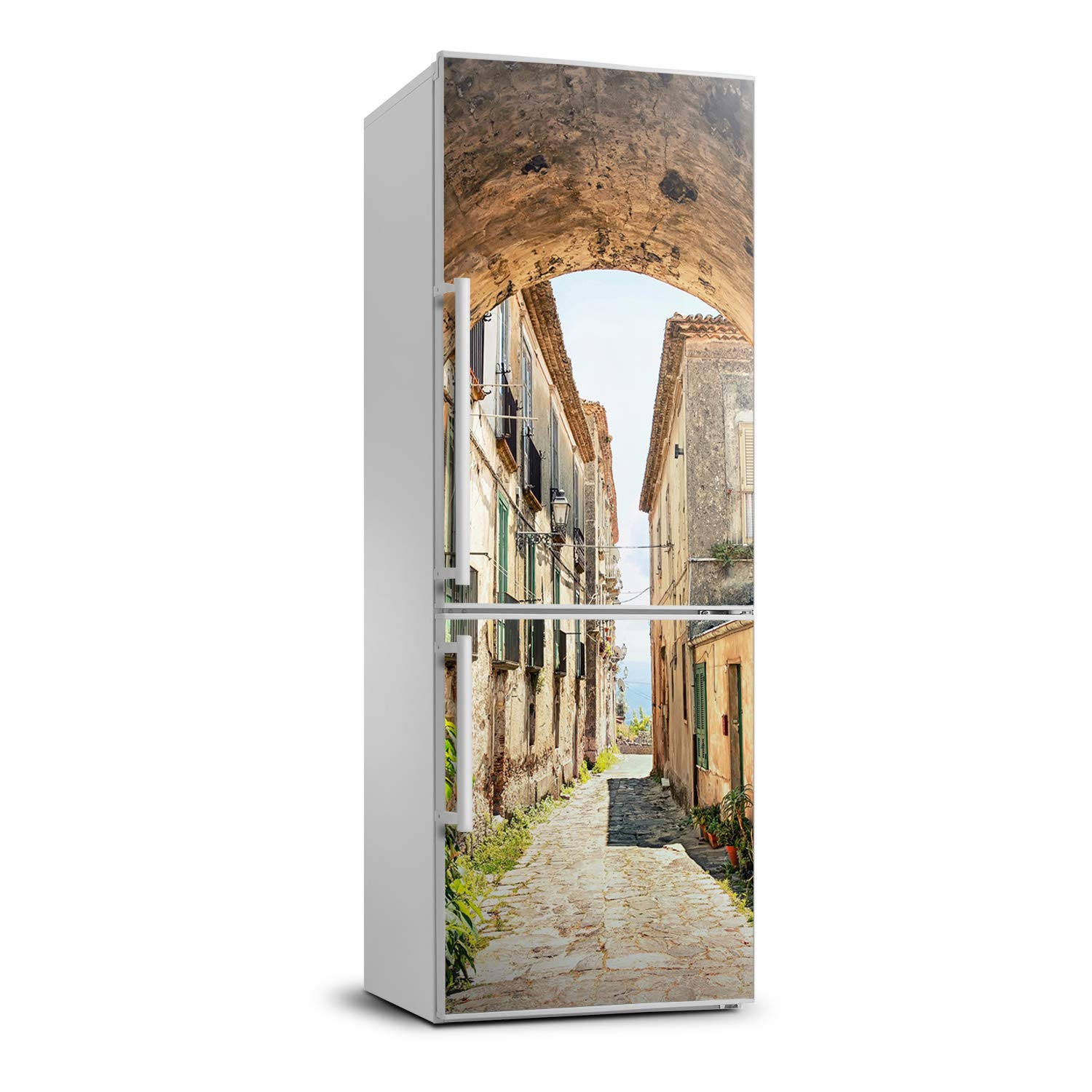 Vinilo para nevera de calles italianas película autoadhesiva Tulup de 70x190 cm para cocina