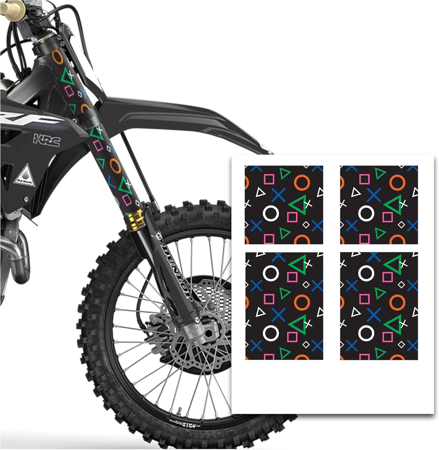 MC MOTOPARTS Front Fork Tube Wrap Vinyl Graphics Decal TT14 Compatible with MX Dirt Bike CRF250RX RMX450Z DR-Z400SM