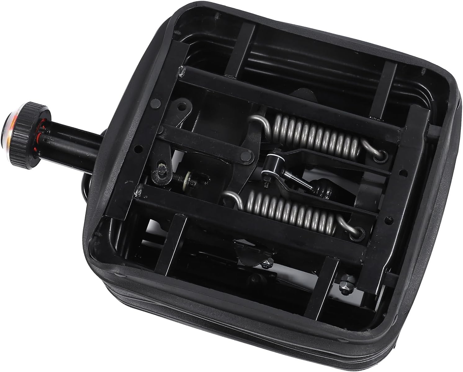 Brilluxa Seat Suspension, Adjustable Seat Damping Base with Dust Cover and Front Handle, Shock Absorber for Truck Tractor RV