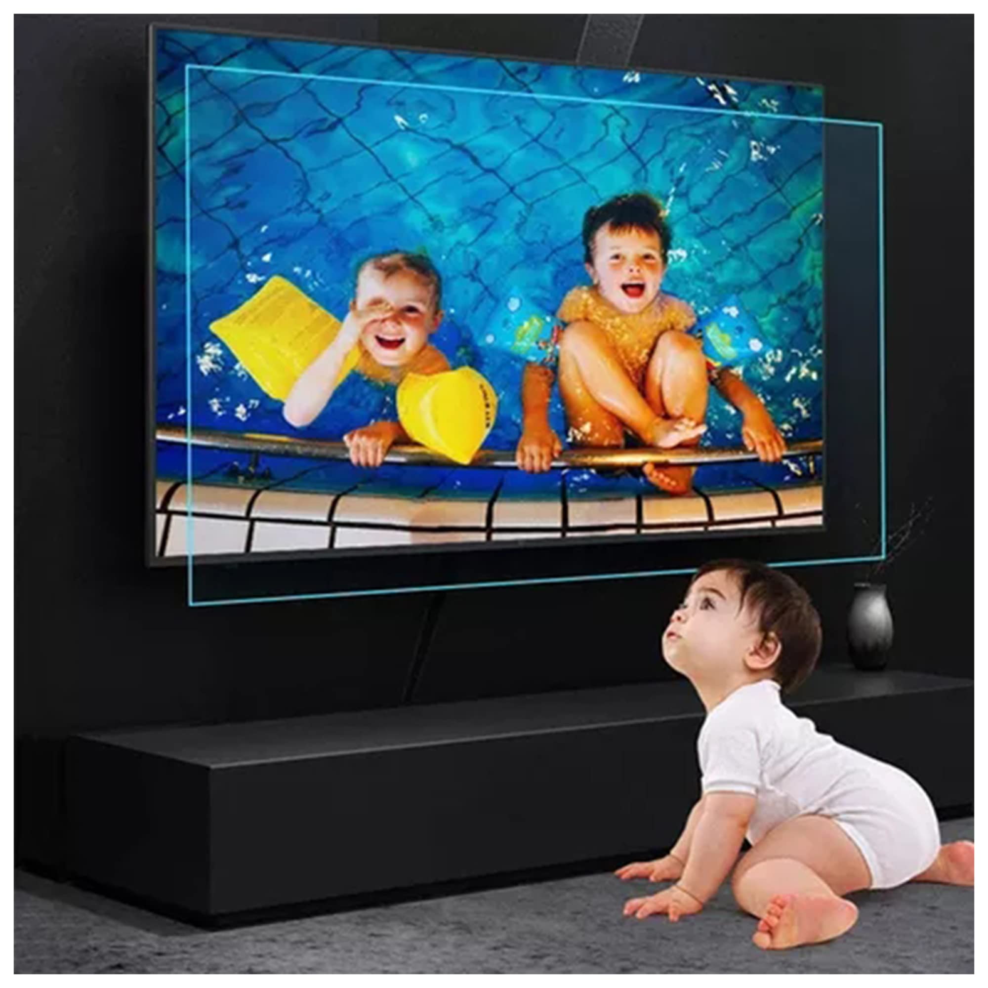 Protecteur d'écran anti-lumière bleue TV pour soulager les yeux