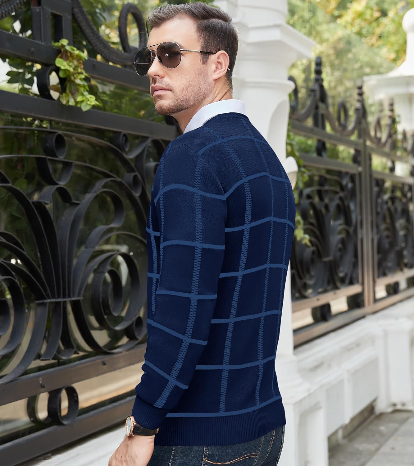 MAGNIVIT Men's Basic Designed Knitted Sweaters Cotton Soft Crewneck Fall Winter Sweaters - Image 3