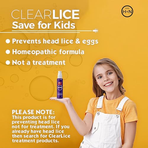 ClearLice Acondicionador de prevención de piojos aerosol natural para prevención de enjuague ayuda a detener los piojos antes de que comiencen