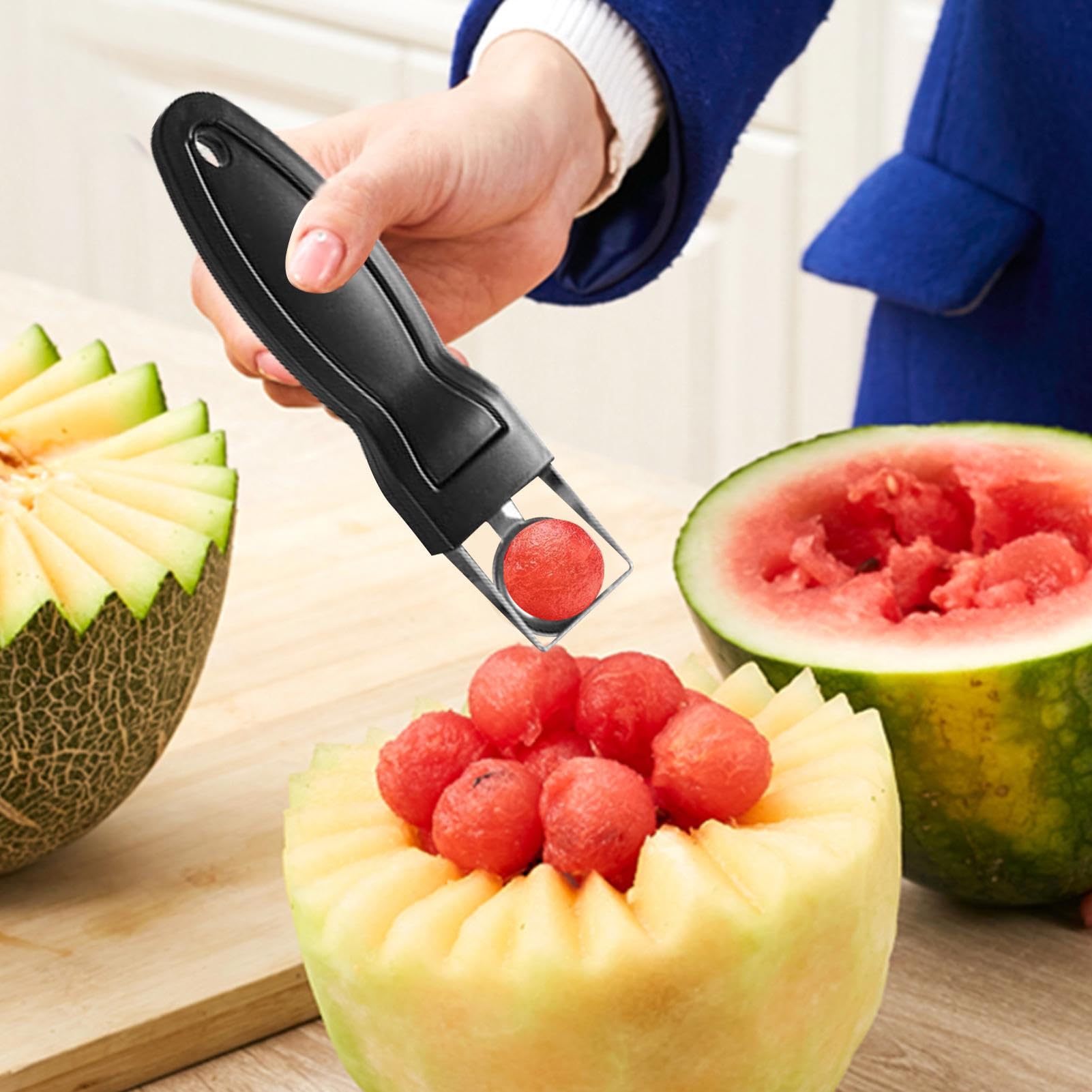 XCROSS 20 pz Gadget cucina - Formine Verdure Taglia Frutta Cubetti Taglia Anguria Fette - Taglia e Servi Gelati Anguria Affetta Taglia Melone e Scavino Anguria in Acciaio per Frutte Anguria Carote