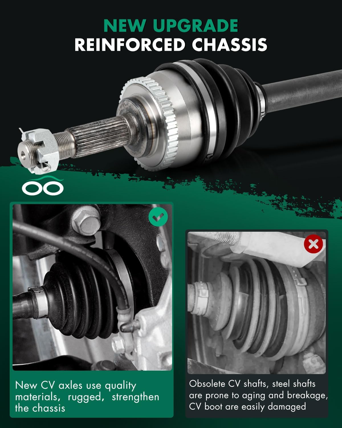 Front Left Drive Side CV Axle Shaft Assembly fit 2002-2006 for Nissan Altima 2.5L 66-6128