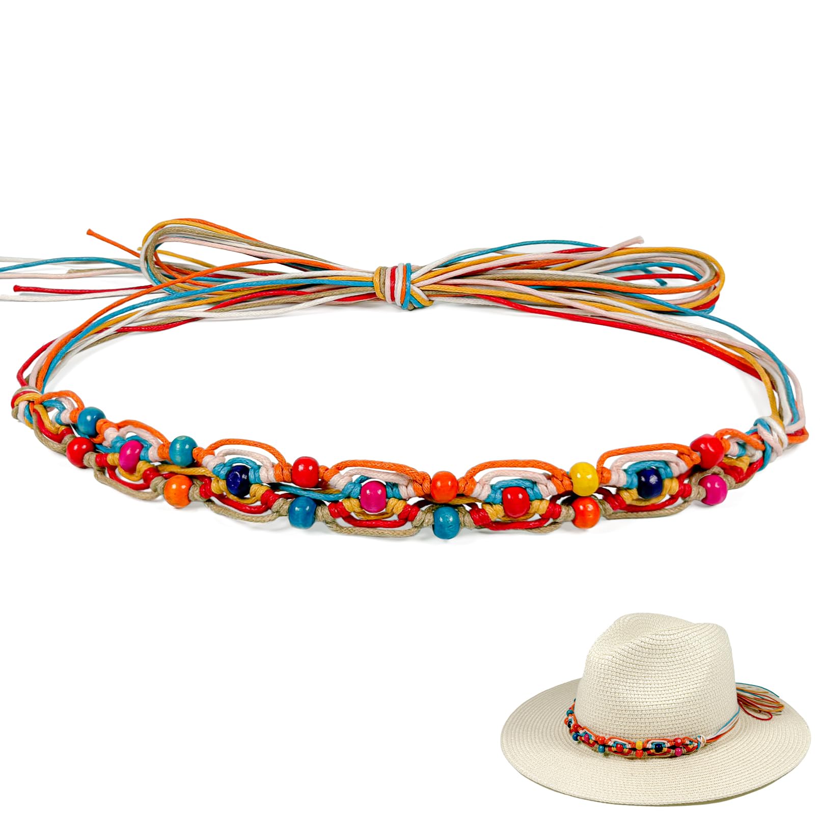 Leather Cowboy Hat Bands for Men Women Cowgirl Hat Accessories