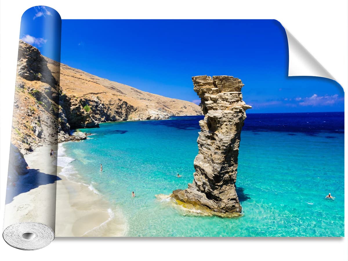 Papier peint plages grecques Tulup : évadez-vous depuis votre salon