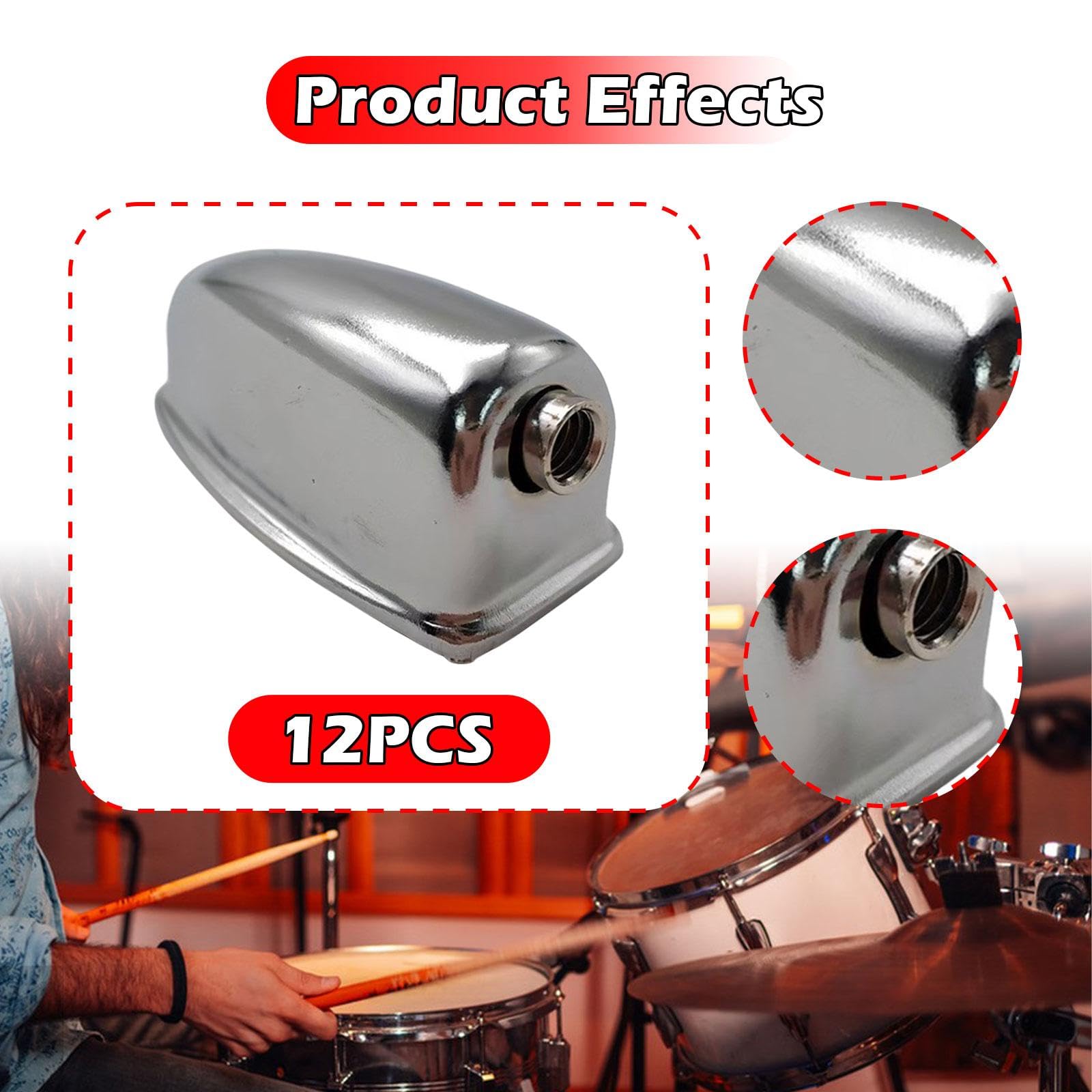 F Fityle 12x tiranti per rullante gancio per tamburo facile da installare leggero multifunzione accessori per percussioni orecchio per batteria per prestazioni