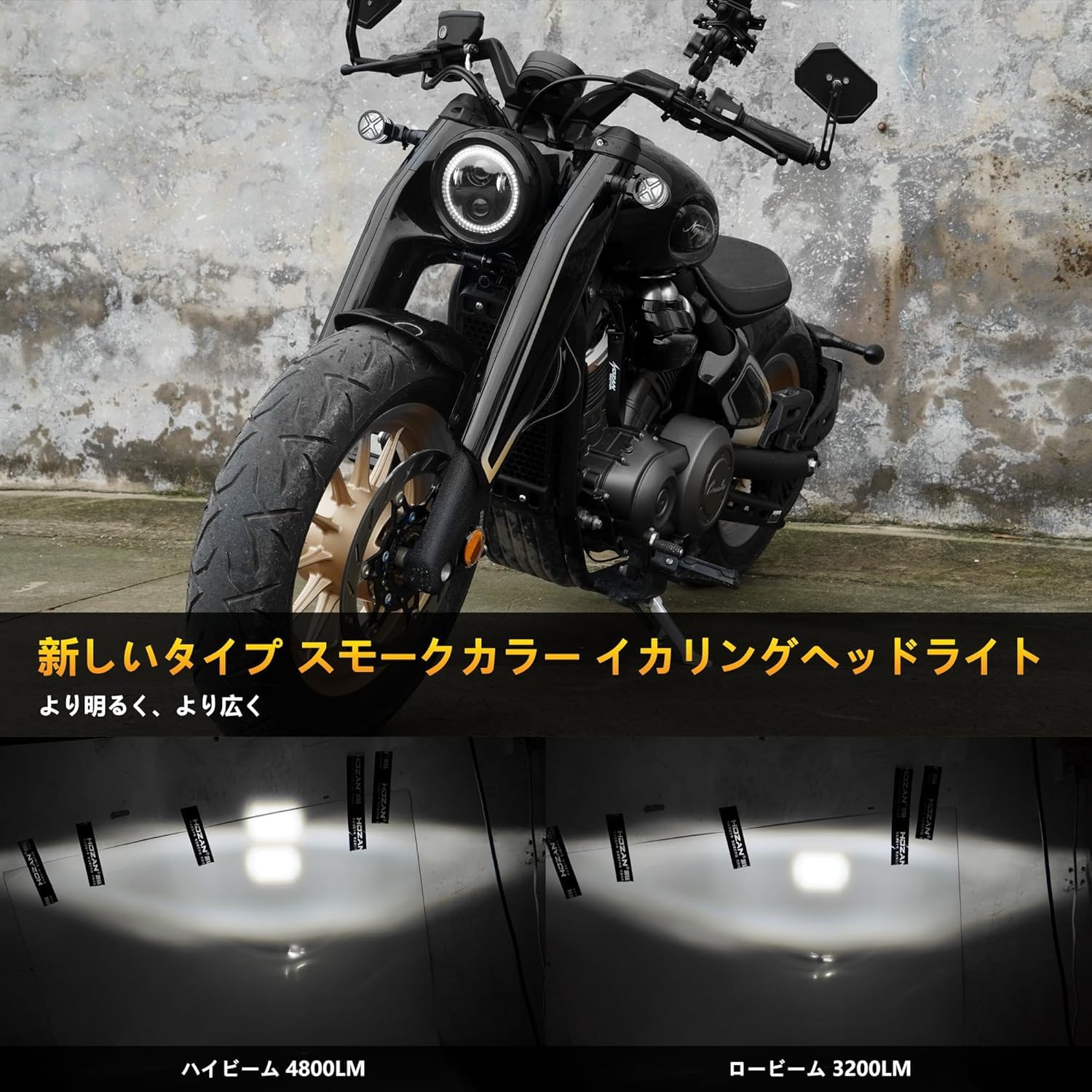Amazon | Motikvans 丸目ヘッドライト 汎用5.75インチ led ヘッド